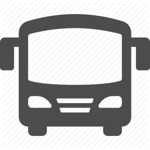 Bus Icon Silhouette Black PNG Image