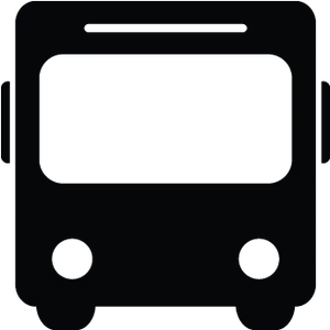 Bus Icon Simple Black PNG Image