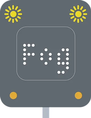 Bus Stop Sign Braille Representation PNG Image