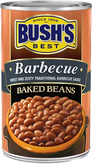 Bushs Best Barbecue Baked Beans Can PNG Image