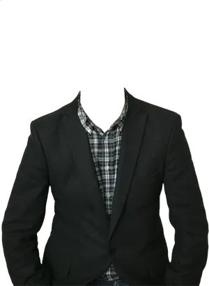 Business Casual Attire Black Background PNG Image