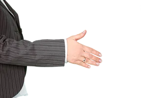 Business Handshake Offer Black Background PNG Image