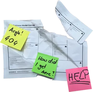 Business Model Canvaswith Post It Notes PNG Image