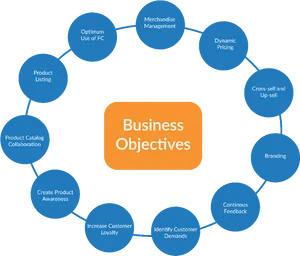 Business Objectives Flowchart PNG Image