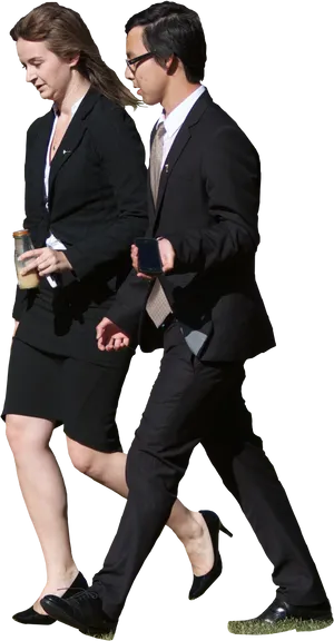 Business People Walking Together PNG Image