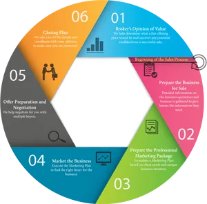 Business Sales Process Infographic PNG Image