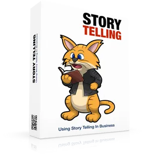 Business Storytelling Cat Book Cover PNG Image