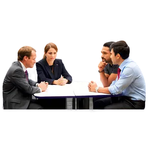 Business Team Discussion PNG Image