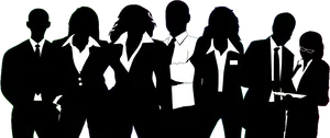 Business Team Silhouettes PNG Image