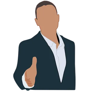 Businessman Extending Hand Vector PNG