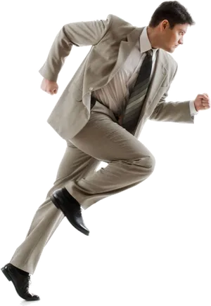 Businessman In Hurry Running PNG