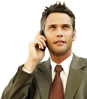 Businessman On Call PNG Image