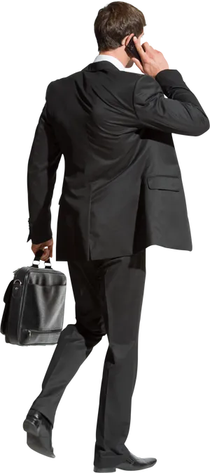 Businessman On The Go PNG Image