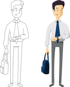 Businessman Readyfor Work PNG Image