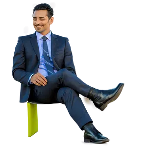 Businessman Sitting Png Mdq39 PNG Image