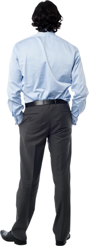 Businessman Standing Back View PNG Image