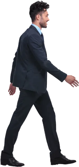 Businessman Striding Forward PNG Image