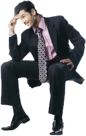 Businessman Thinking Pose PNG Image