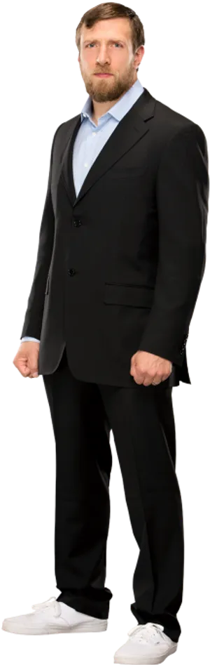 Businessmanin Suitand Sneakers PNG Image