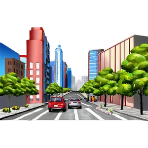 Busy City Street Png Tae4 PNG Image