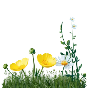 Buttercup Meadow Scene Png 92 PNG Image