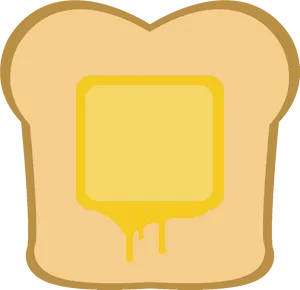 Buttered Sliceof Bread Graphic PNG Image