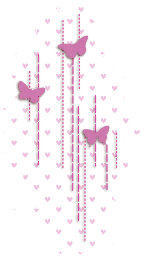 Butterfliesand Hearts Glitter Overlay PNG Image