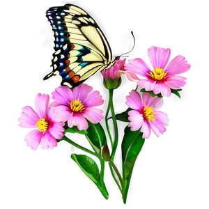 Butterfly On Flower Png Uct3 PNG Image