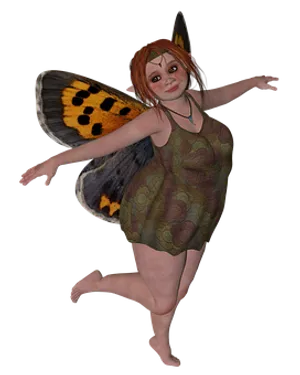 Butterfly Winged Fairy PNG Image