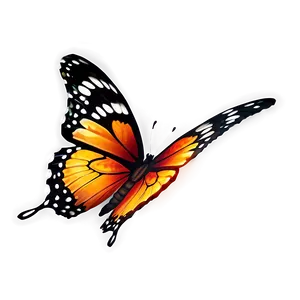 Butterfly With Fire Effect Png Mca PNG Image