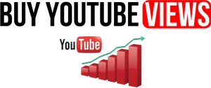 Buy You Tube Views Promotional Graphic PNG Image