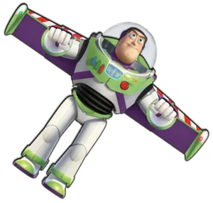 Buzz Lightyear Flying Pose PNG Image