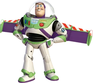 Buzz Lightyear Toy Character Pose PNG Image