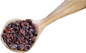 Cacao Nibsin Wooden Spoon PNG Image