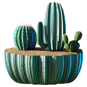 Cactus Garden Scene Png 8 PNG Image