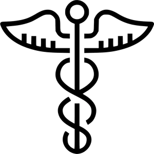 Caduceus Medical Symbol Vector PNG Image