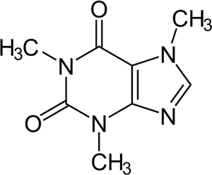 Caffeine Molecule Structure PNG Image