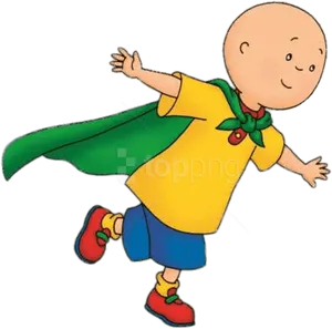 Caillou Cartoon Character PNG Image