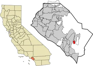 California County Map Highlighted Area PNG Image