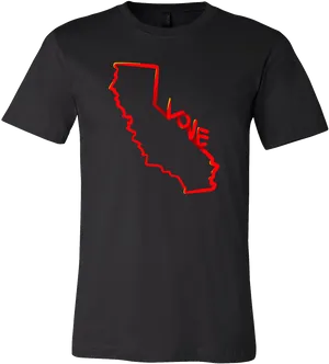 California Love Outline Tshirt Design PNG Image