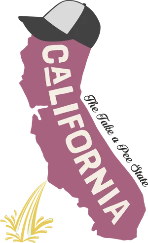 California Outlinewith Bearand Slogan PNG Image