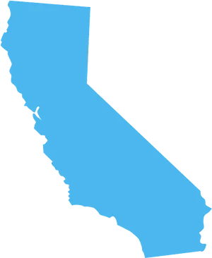 California State Outline Vector PNG Image