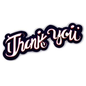 Calligraphy Thank You Stickers Png 06292024 PNG Image