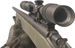 Callof Duty Sniper Rifle Closeup PNG Image