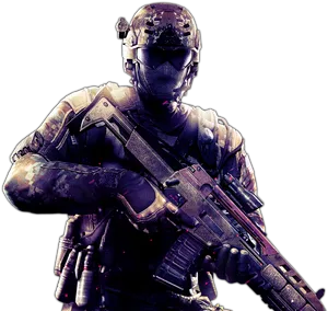 Callof Duty Soldier Readyfor Combat PNG Image