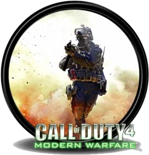 Callof Duty4 Modern Warfare Cover Art PNG Image