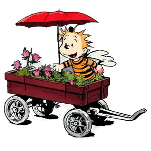 Calvin And Hobbes Wagon Ride Png 06232024 PNG Image