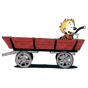 Calvin And Hobbes Wagon Ride Png Wah51 PNG Image