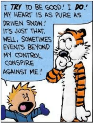 Calvin Heart Pure As Snow Comic Strip PNG Image