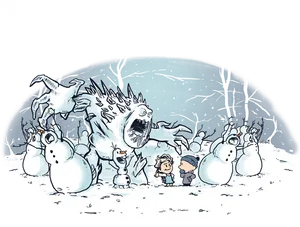 Calvin Hobbes Snowmen Monster PNG Image